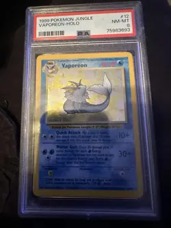 Vaporeon-holo #12 PSA 8 Jungle 75983693 Pokemon TCG Card - Image 1