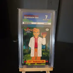 Pokemon Topps Series 1 Professor Oak Ace Grade 7 Black Logo Card - Image 2