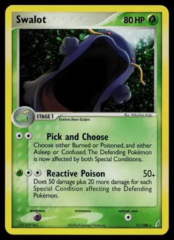 Pokemon Card - Swalot Crystal Guardians 11/100 Holo Rare - Image 1