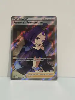 Pokemon TCG Acerola's Premonition Full Art Holo Card TG24/TG30 Brilliant Stars - Image 1