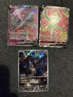 Pokemon V Card Lot - Hisuian Arcanine, Lilligant, Zekrom, Japanese, 3 Cards - Image 1