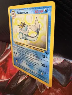 Vaporeon Holo Jungle 12/64 WOTC 1999 LP Pokemon Card - Image 3