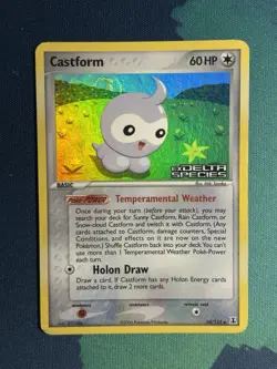 Castform 34/113 EX Delta Species Stamped Reverse Holo Foil Pokemon Card MP HP - Image 2