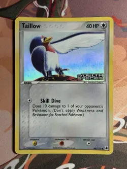 Tailow Reverse Holo 86/113 ex Delta Species 2005 Stamped Pokemon Card LP MP - Image 2