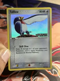 Tailow Reverse Holo 86/113 ex Delta Species 2005 Stamped Pokemon Card LP MP - Image 3