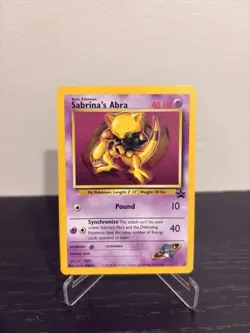 Sabrina's Abra - 19 - Pokemon Wizards Black Star Promo Card NM (CREASED) - Image 1