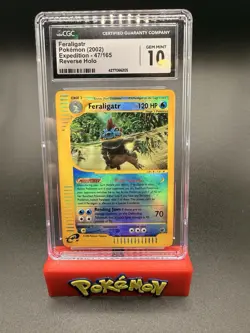 CGC 10 MINT Feraligatr 2002 Expedition 47/165 Reverse Holo Pokemon Card - Image 1