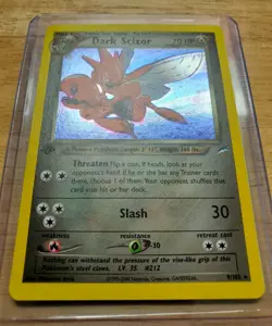 Pokemon 2002 Dark Scizor 1st Edition Neo Destiny Holo Rare Card Swirl - Image 2