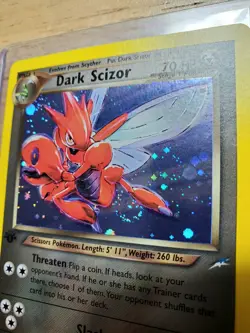 Pokemon 2002 Dark Scizor 1st Edition Neo Destiny Holo Rare Card Swirl - Image 5