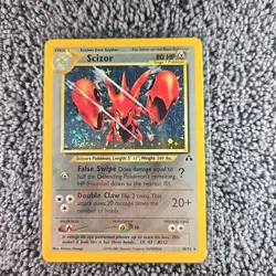 2001 Neo Discovery Scizor Holo 10/75 WOTC Pokemon Card TCG Original Rare - Image 1