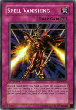 Yugioh! MP Spell Vanishing - DCR-101 - Super Rare - Unlimited Edition Moderately - Image 1