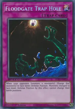 Yugioh! LP Floodgate Trap Hole - SGX1-ENI23 - Secret Rare - 1st Edition Lightly - Image 1