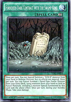 Forbidden Dark Contract With The Swamp King TDIL-EN056 Yu-Gi-Oh! LP 1st Edition - Image 1