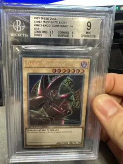 [BGS 9 MINT] 2023 YU-GI-OH! SBC1-SPEED DUEL STREETS OF BATTLE CITY DARK MAGICIAN - Image 1