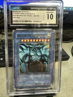 [CGC 10 GEM MINT]Obelisk The Tormentor Yu-Gi-Oh! (2003) DM Intl. Promos GBI-002 - Image 1