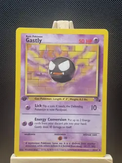 Pokemon 1999 WOTC 1st Edition Fossil Gastly 33/62 - Excellent - Image 1
