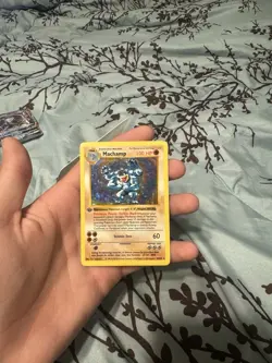 Pokemon TCG Machamp Holo Rare 1st Edition Base Set 8/102 - Image 1