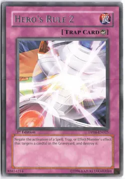 Yugioh - Hero's Rule 2 DP06-EN025 1st Edition - Duelist Pack 6: Jaden Yuki 3 - Image 1