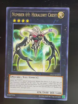 Number 69 Heraldry Crest LTGY-EN092 Rare Unlimited Yugioh Bandai - Image 1