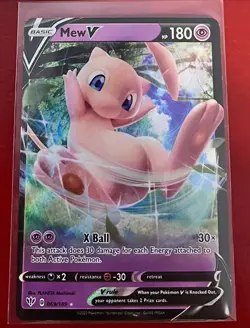 Mew V - 069/189 - Pokemon Darkness Ablaze Sword & Shield Rare Card NM - Image 1