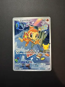 Pokemon TCG First (1st) Partner Card - Chimchar 041 Black Star Promo MEP - Image 1