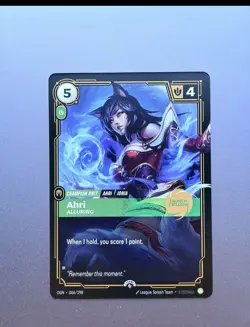 Ahri Alluring (Launch Exclusive) Riftbound Promo Card Foil Holographic NM+ - Image 1