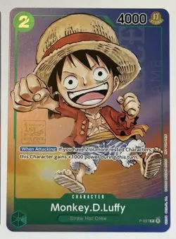 One Piece Monkey D Luffy 1st Anniversary Tournament Stamp (5x) Cards English 037 - Image 5