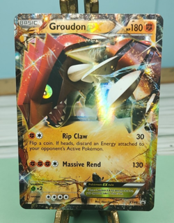 Pokemon Groudon EX XY42 Holo Trading Card TCG - Image 1