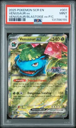 Pokemon TCG Venusaur ex 001/142 Stellar Crown Stamped Promo Card - PSA 9 MINT - Image 1