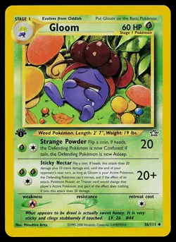 Pokemon Card - Gloom Neo Genesis 36/111 Uncommon 1st Edition - Image 1