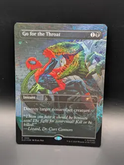 MTG - Go for the Throat - RAINBOW FOIL BORDERLESS - Instant - SLD #1986 - Rare - Image 1