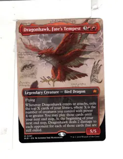 MTG Dragonhawk Fate's Tempest BORDERLESS from BLB. NM. - Image 1