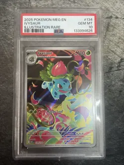 PSA GEM MT 10 Ivysaur 134 Pokemon Mega Evolution English 2025 - Image 1