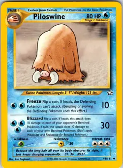 Piloswine 044/111 Neo Genesis Pokemon LP Unlimited - Image 1