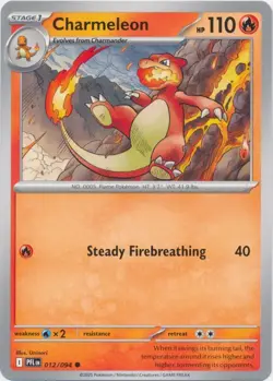 Charmeleon Phantasmal Flames 012/094 Regular Common 2025 Pokemon TCG Near Mint - Image 1