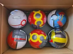 Pokemon TCG Pokeball 6 Ball Tins 3 Booster Packs New Factory Sealed Costco - Image 1