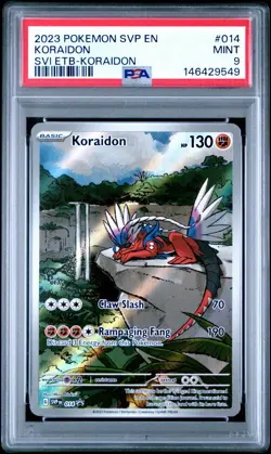 2023 POKEMON SVP EN-SV BLACK STAR PROMO #014 KORAIDON PSA 9 - Image 1