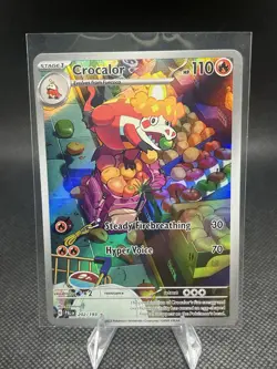 Pokemon TCG Crocalor Scarlet & Violet Paldea Evolved 202/193 Illustration - Image 1