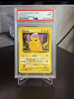 Pikachu 58/102 (Yellow Cheeks) - 1999 Pokemon Base Set - PSA 9 - Image 1