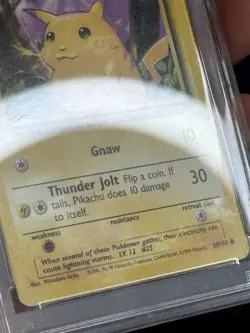 Pikachu 58/102 (Yellow Cheeks) - 1999 Pokemon Base Set - PSA 9 - Image 4