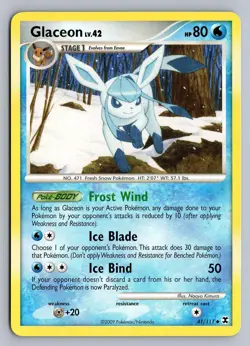 GLACEON 41/111 UNCOMMON RISING RIVALS POKEMON LP - Image 1