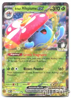 Erika's Vileplume ex 003/217 Double Rare ME: Ascended Heroes Pokemon NM - Image 1