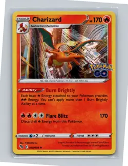 Charizard Holo Rare Pokemon GO 010/078 NM - Image 1