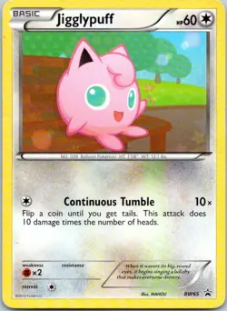 JIGGLYPUFF - BW65 BW65 PROMO BLACK AND WHITE PROMO POKEMON MP - Image 1
