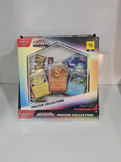 Prismatic Evolutions Poster Collection Sealed Set Of 4 Pokemon mega evolutions - Image 1