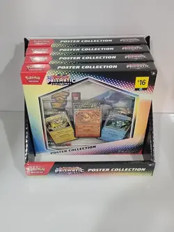 Prismatic Evolutions Poster Collection Sealed Set Of 4 Pokemon mega evolutions - Image 2