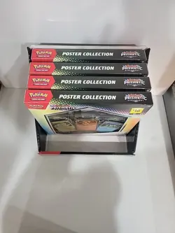 Prismatic Evolutions Poster Collection Sealed Set Of 4 Pokemon mega evolutions - Image 3