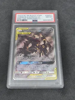Pokemon Tag Team Umbreon & Darkrai Gx PSA 8 SM241 - Image 1