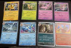 Pokemon Prismatic Evolutions Eeveelution Cosmo Holo Costco Promo NM Full Set - Image 1