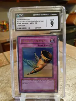 Yugioh TCG Horn of Heaven CGC 9 MRD-130 Unlimited Ultra Rare - Image 1